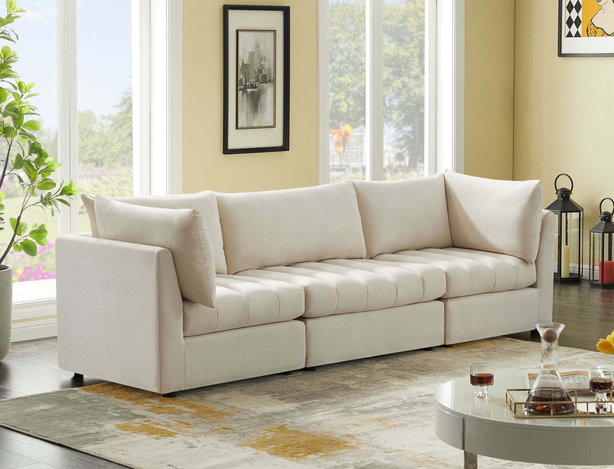 Jacob 103" Velvet Modular Sofa