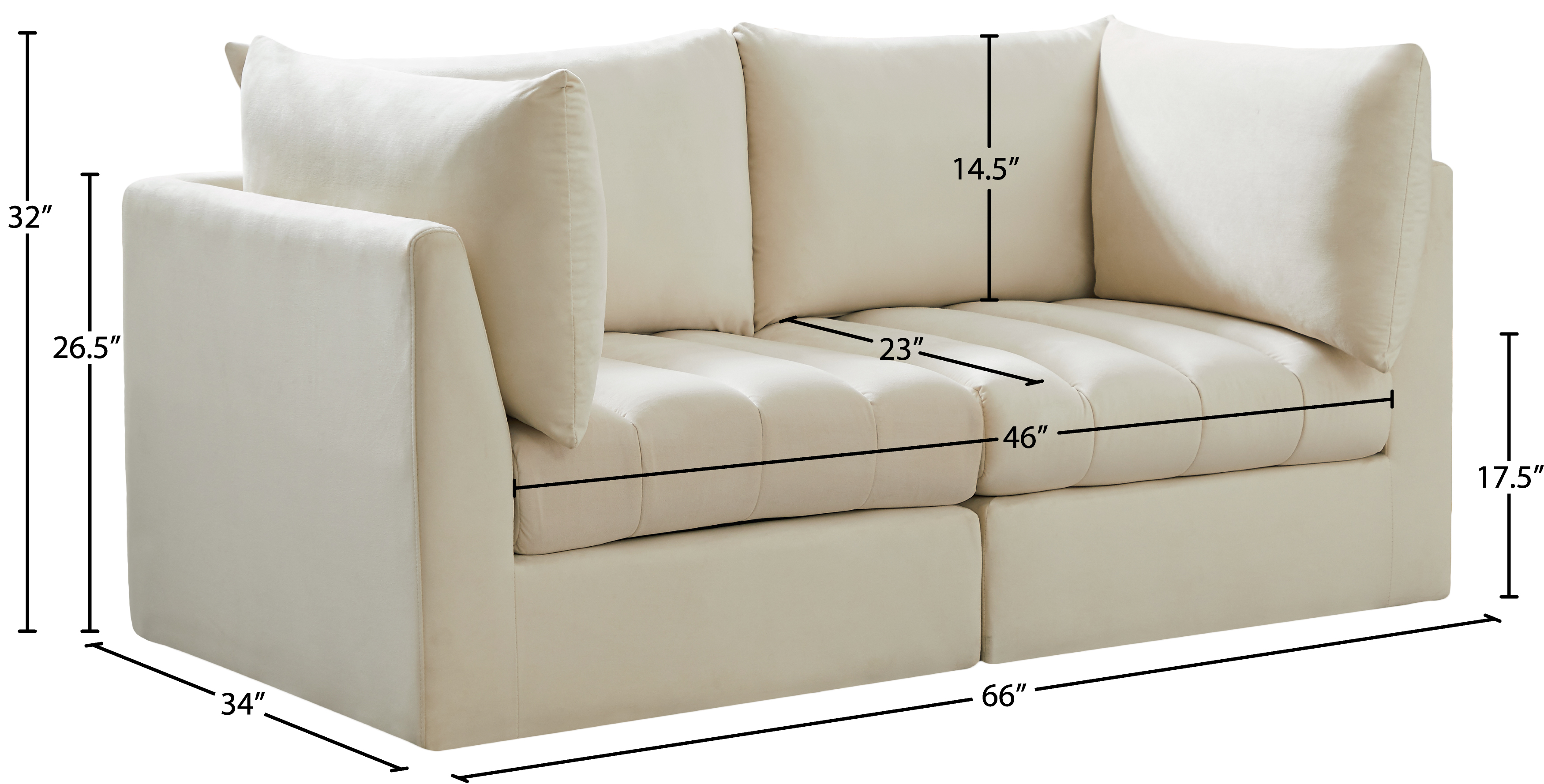 Jacob Velvet Modular Sofa