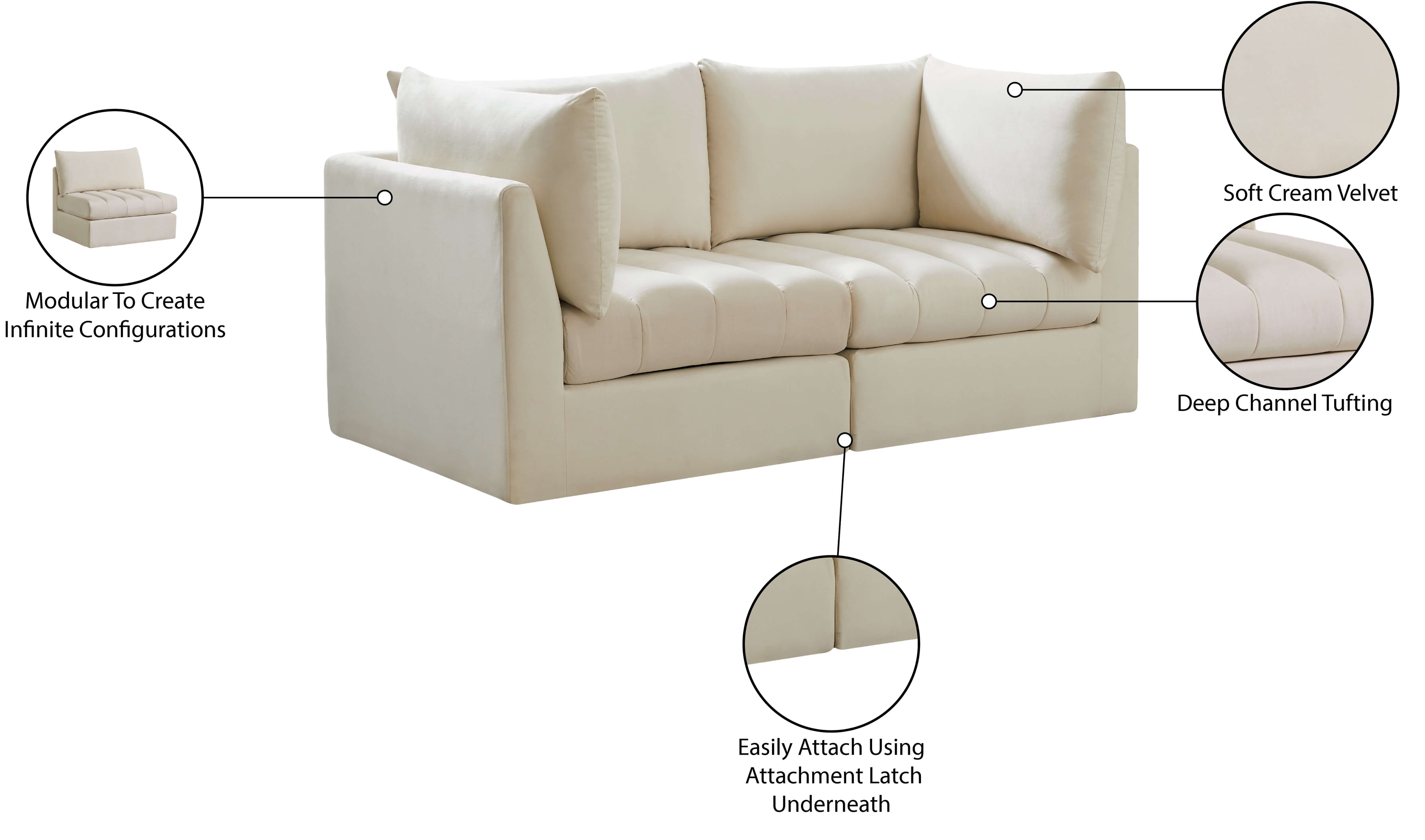 Jacob Velvet Modular Sofa