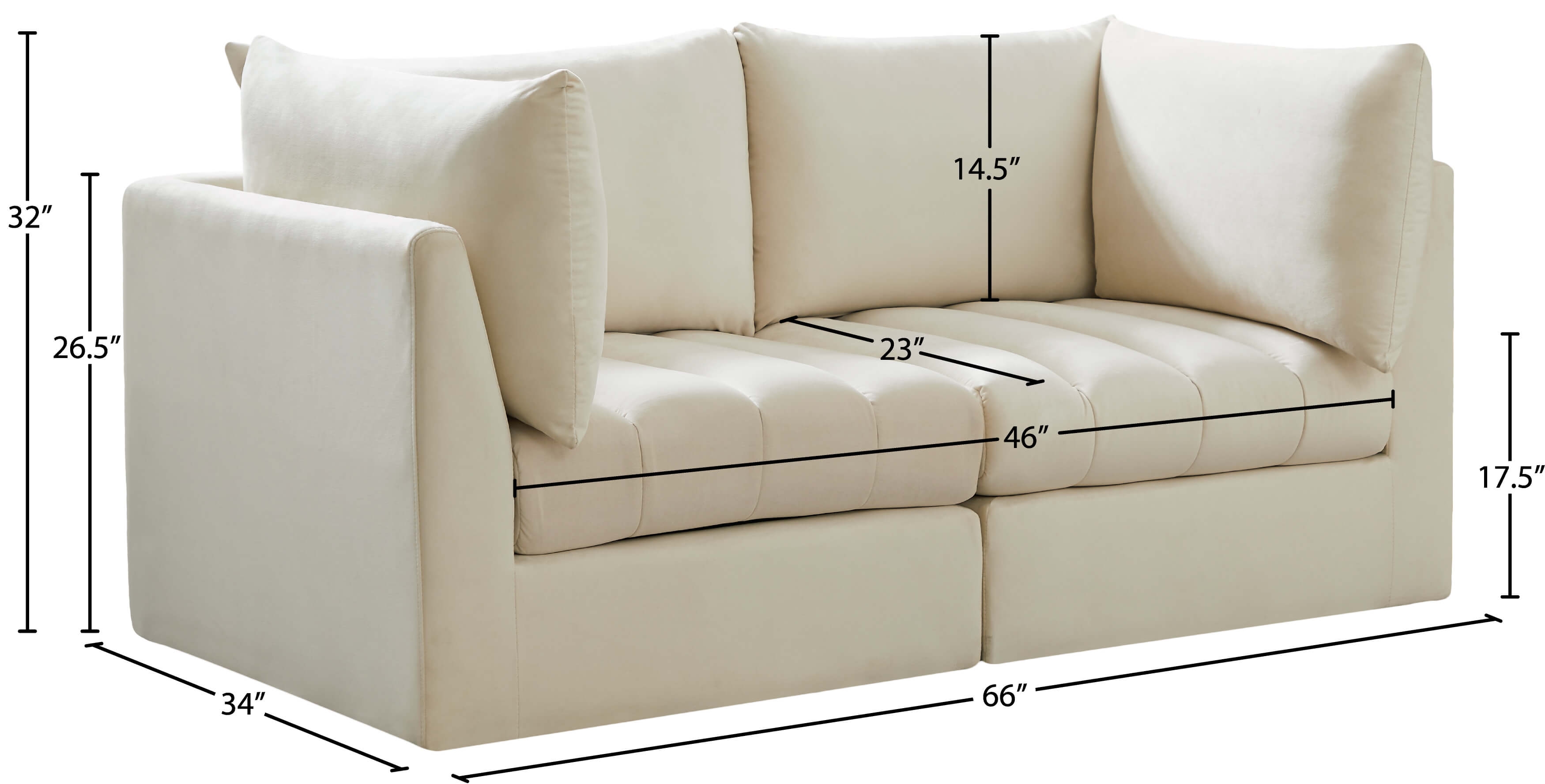 Jacob Velvet Modular Sofa