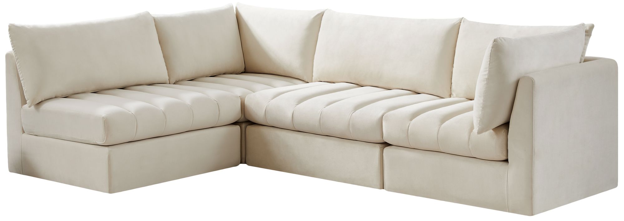 Jacob 103" 4-Piece Velvet Modular Sectional