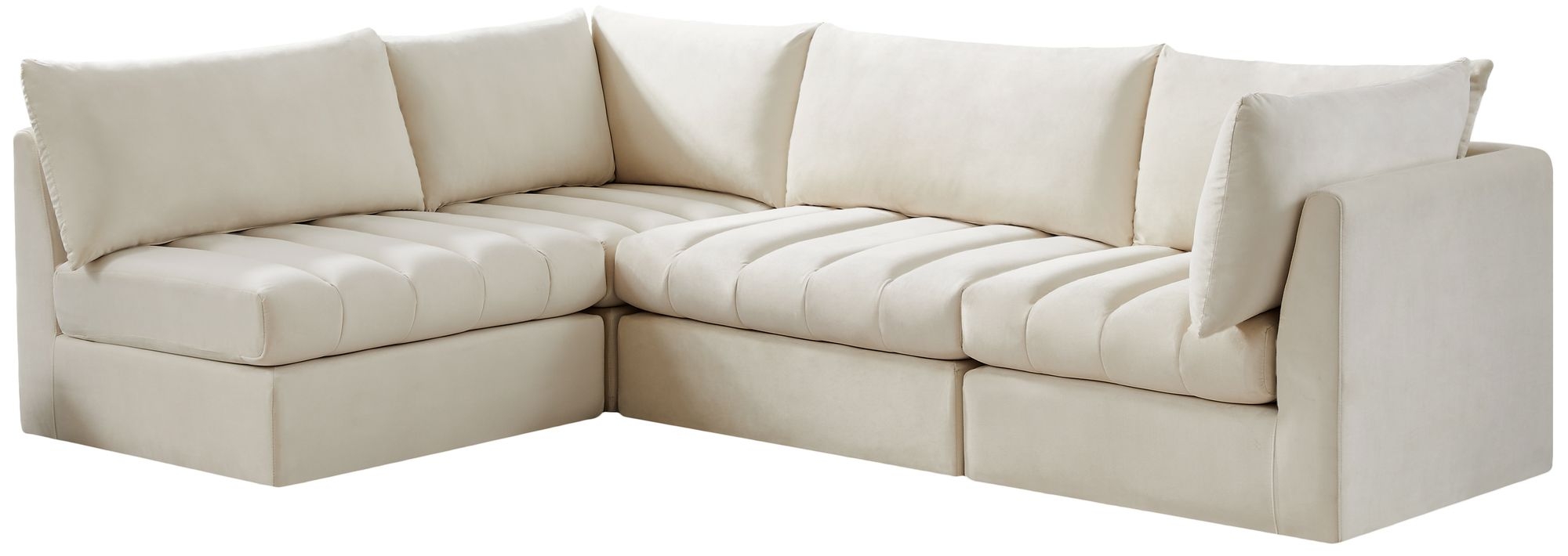 Jacob 103" 4-Piece Velvet Modular Sectional