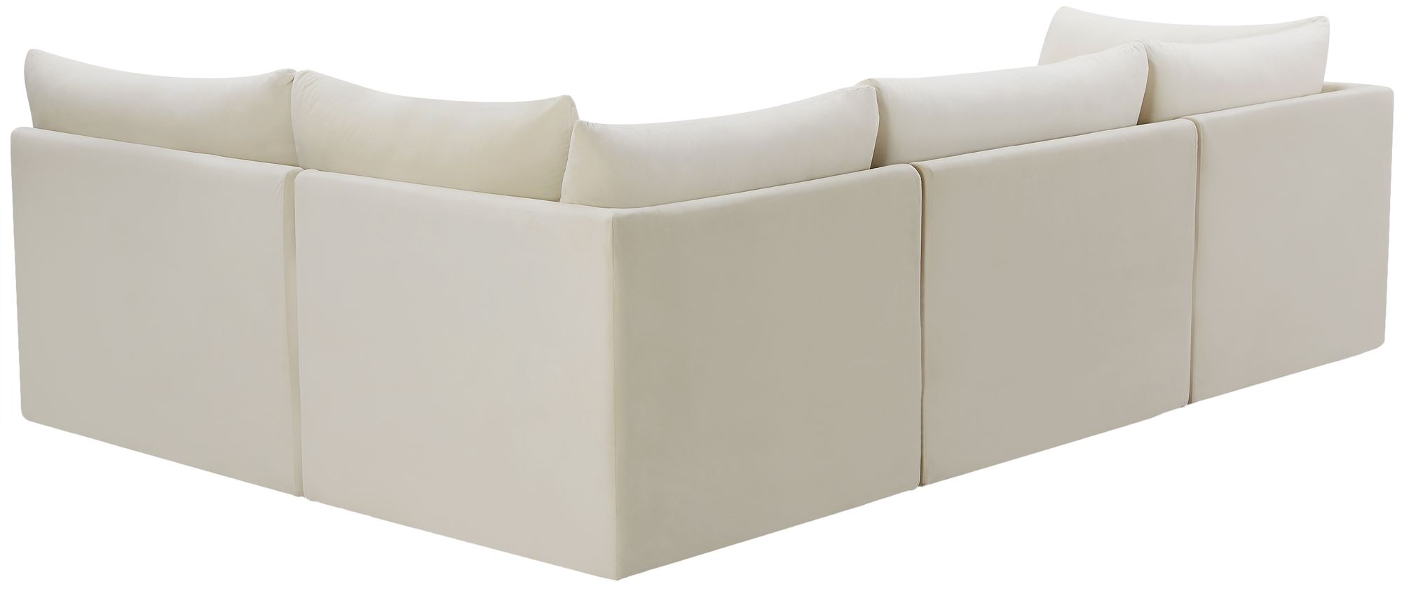Jacob 103" 4-Piece Velvet Modular Sectional