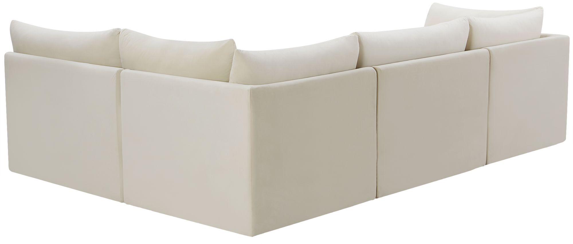 Jacob 103" 4-Piece Velvet Modular Sectional