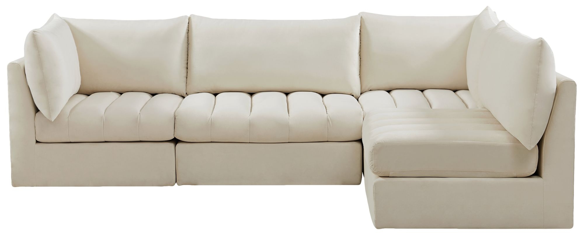 Jacob 103" 4-Piece Velvet Modular Sectional