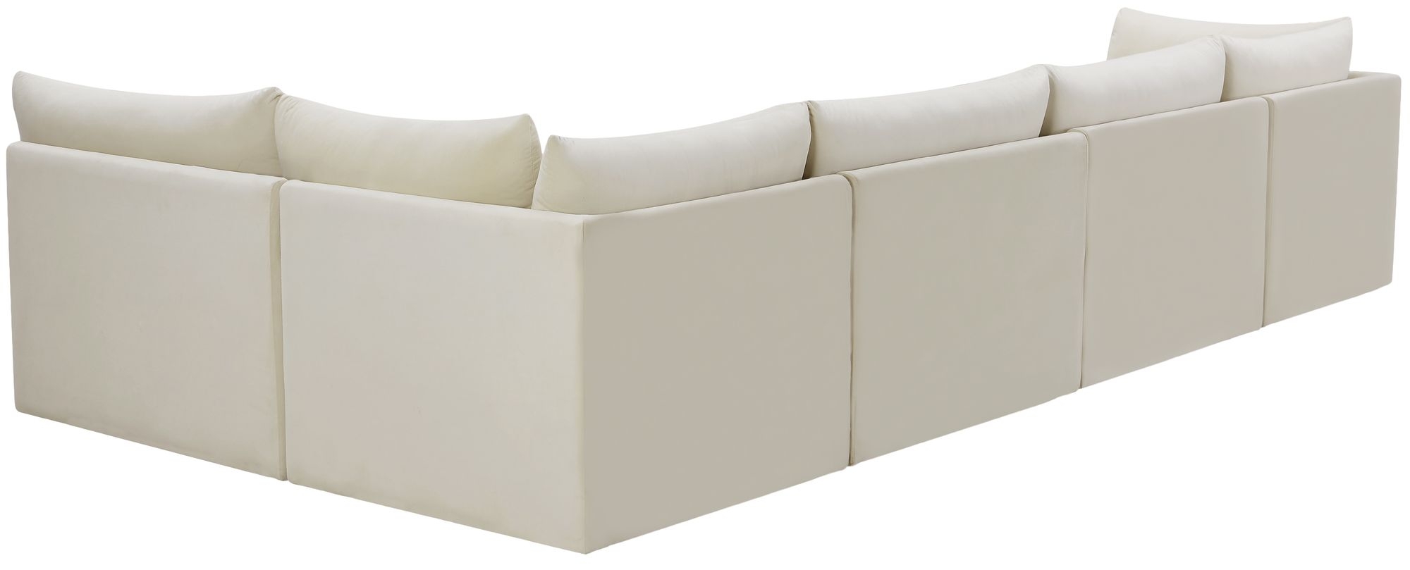 Jacob 140" 5-Piece Velvet Modular Sectional
