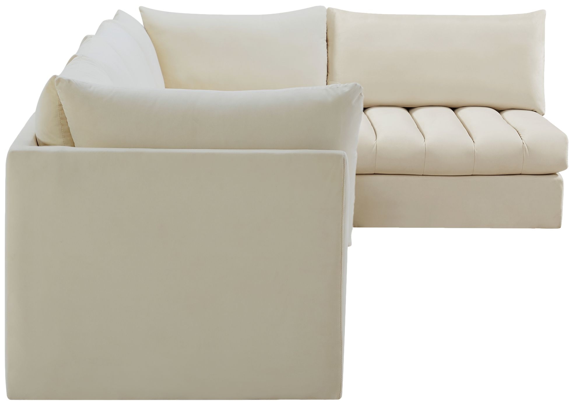 Jacob 140" 5-Piece Velvet Modular Sectional