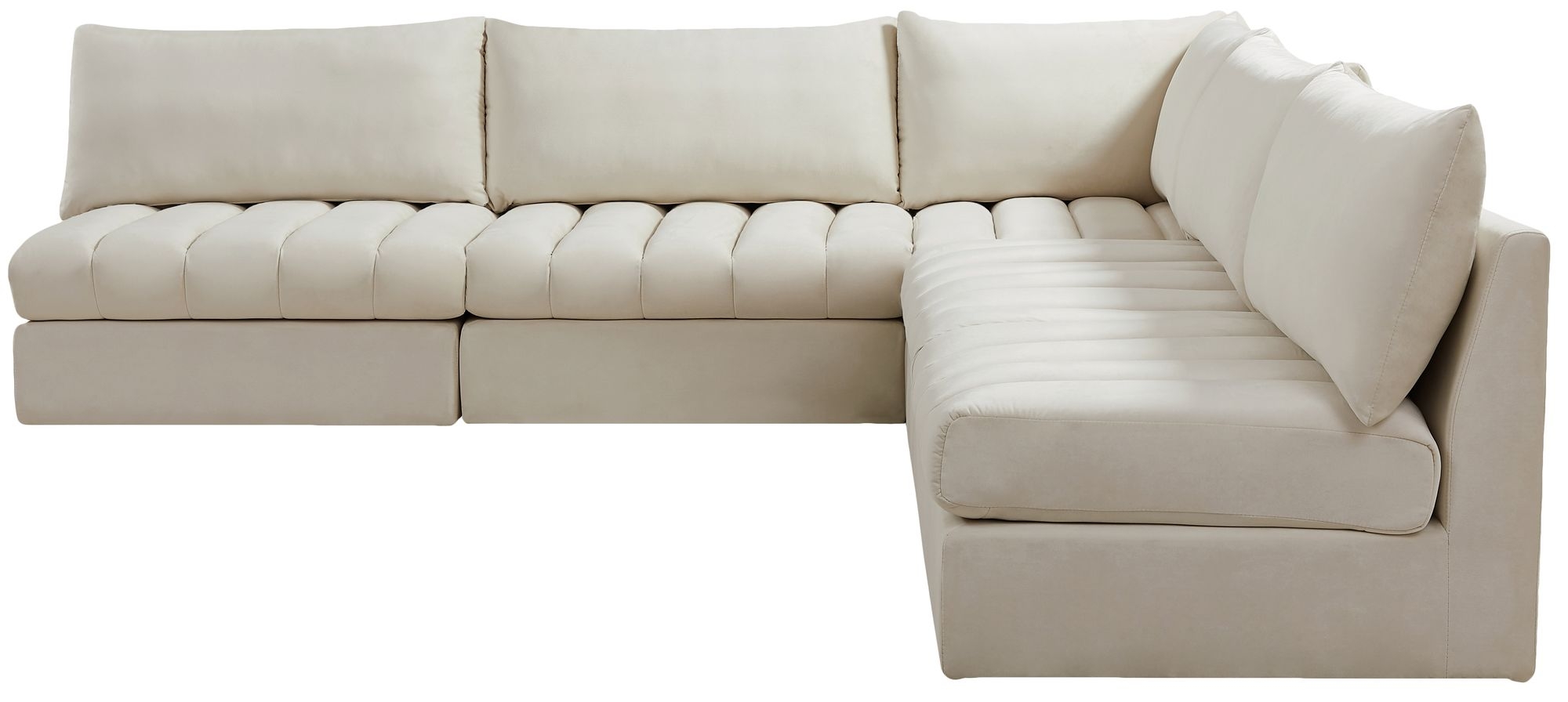 Jacob 107" 5-Piece Velvet Modular Sectional