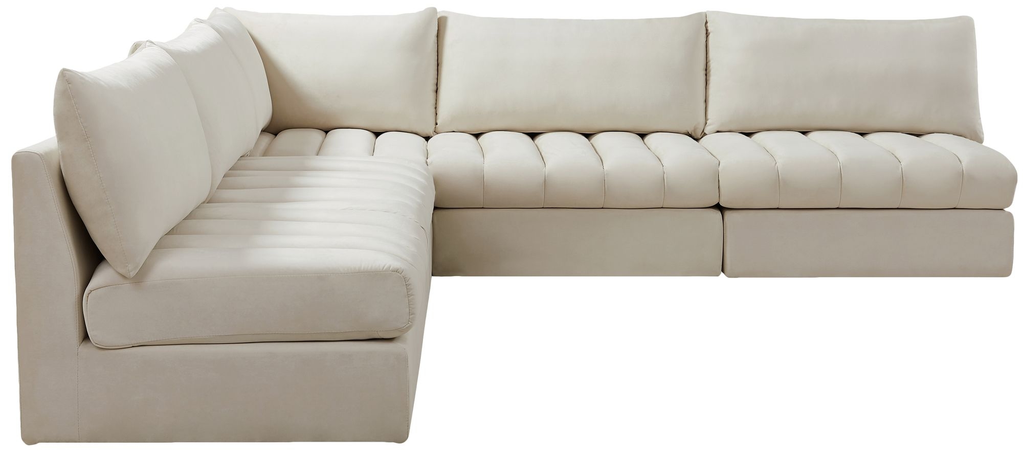 Jacob 107" 5-Piece Velvet Modular Sectional