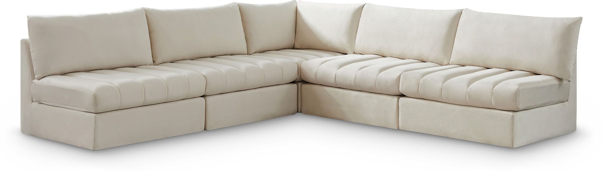 Jacob 107" 5-Piece Velvet Modular Sectional