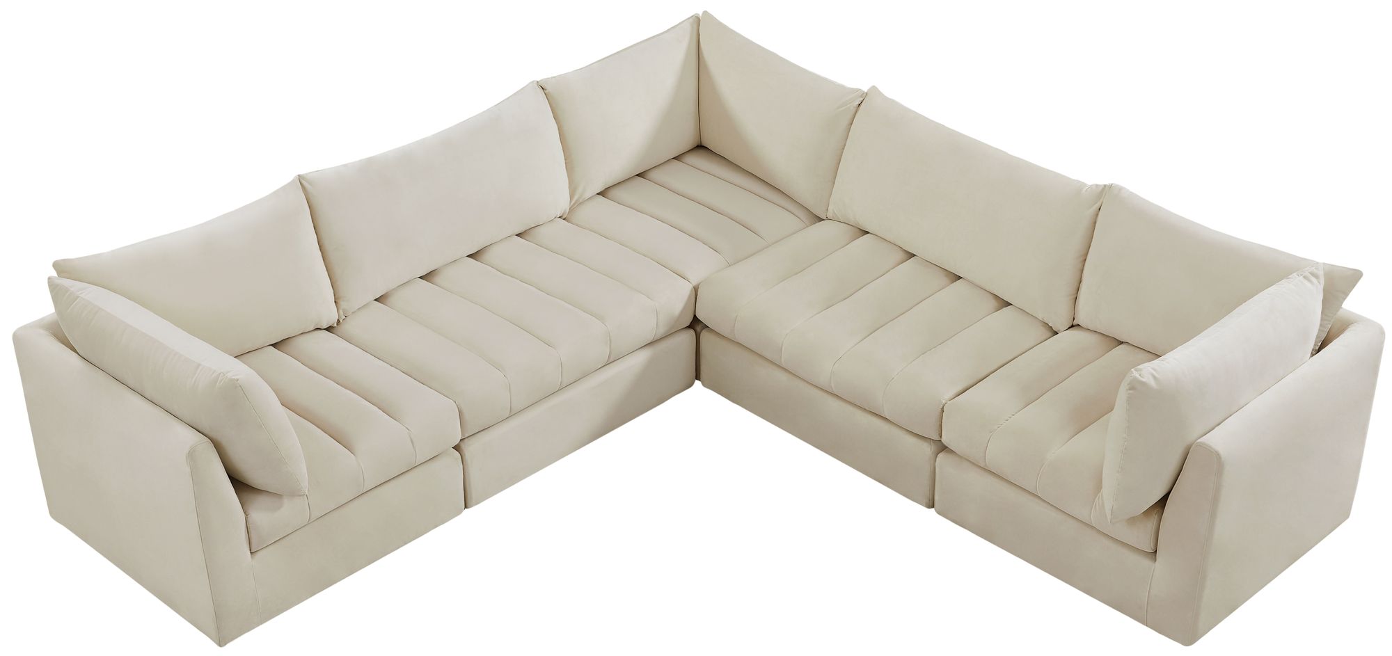 Jacob 103" 5-Piece Velvet Modular Sectional