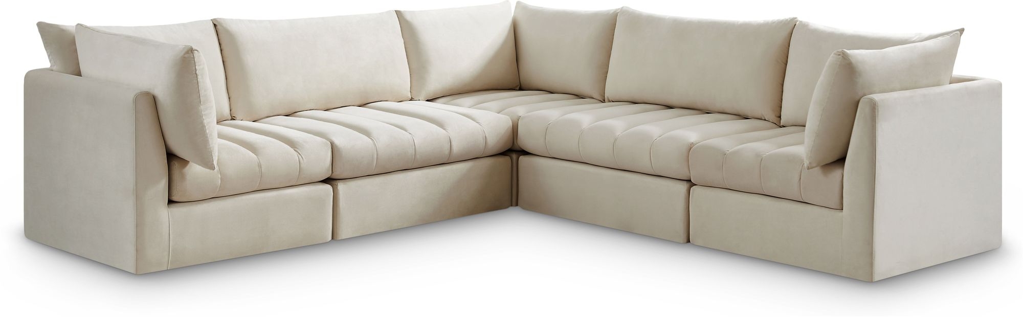 Jacob 103" 5-Piece Velvet Modular Sectional