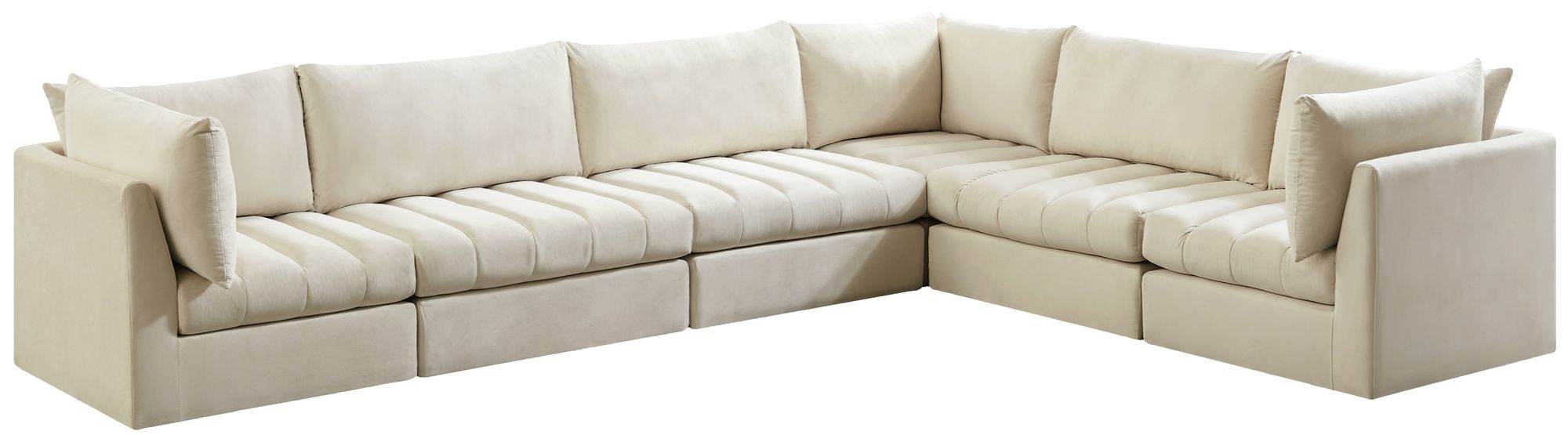 Jacob 140" 6-Piece Velvet Modular Sectional
