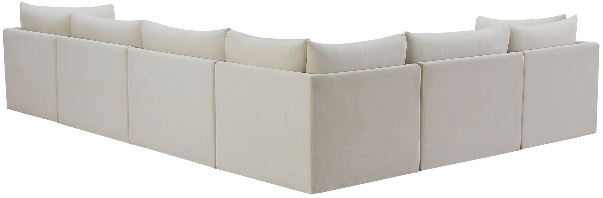 Jacob 140" 6-Piece Velvet Modular Sectional