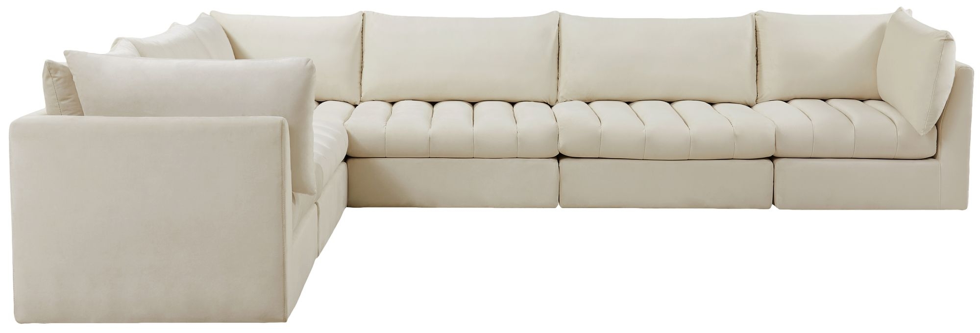 Jacob 140" 6-Piece Velvet Modular Sectional