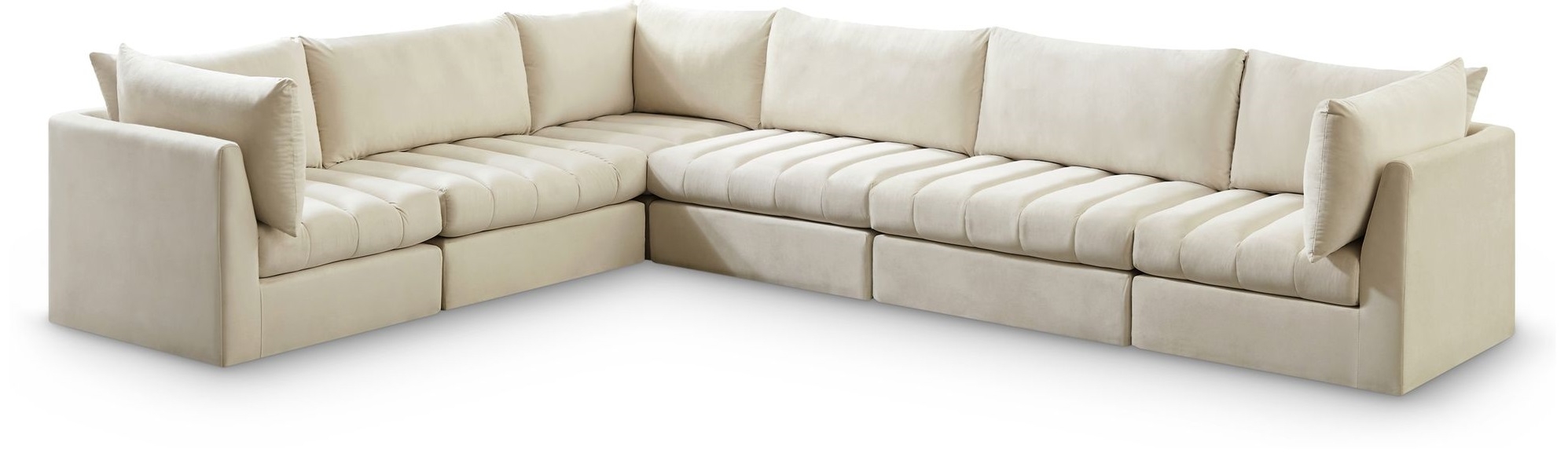 Jacob 140" 6-Piece Velvet Modular Sectional