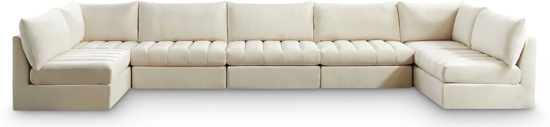 Jacob 177" 7-Piece Velvet Modular U-Shape Sectional