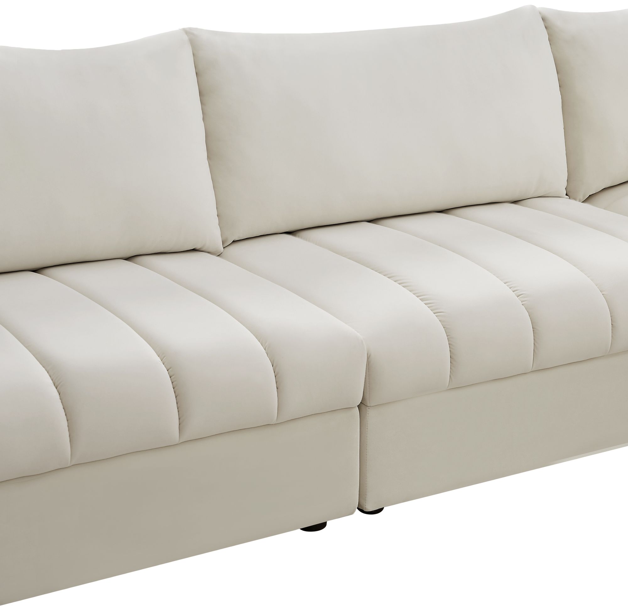 Jacob 140" 8-Piece Velvet Modular U-Shape Sectional