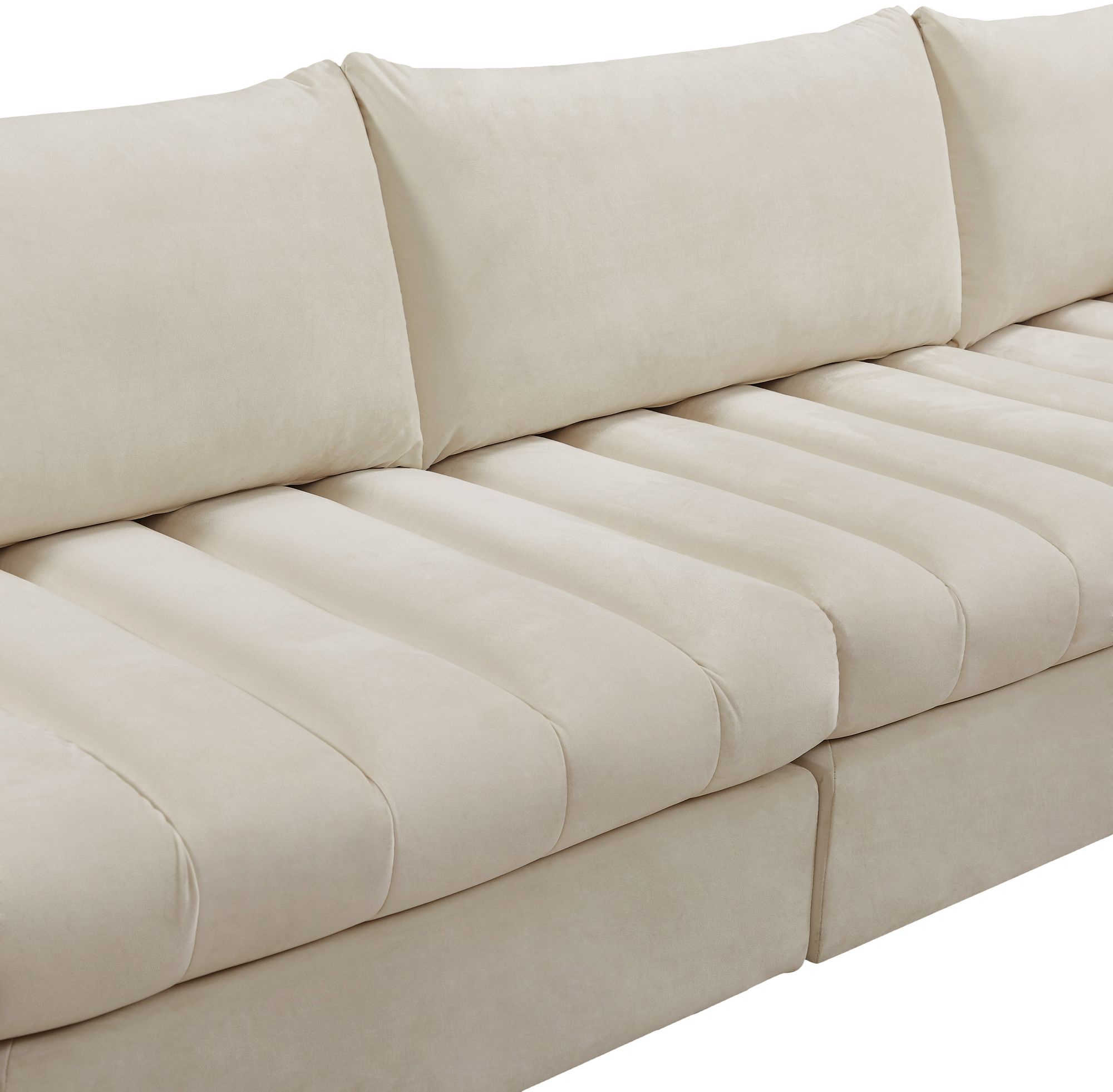 Jacob 140" 8-Piece Velvet Modular U-Shape Sectional