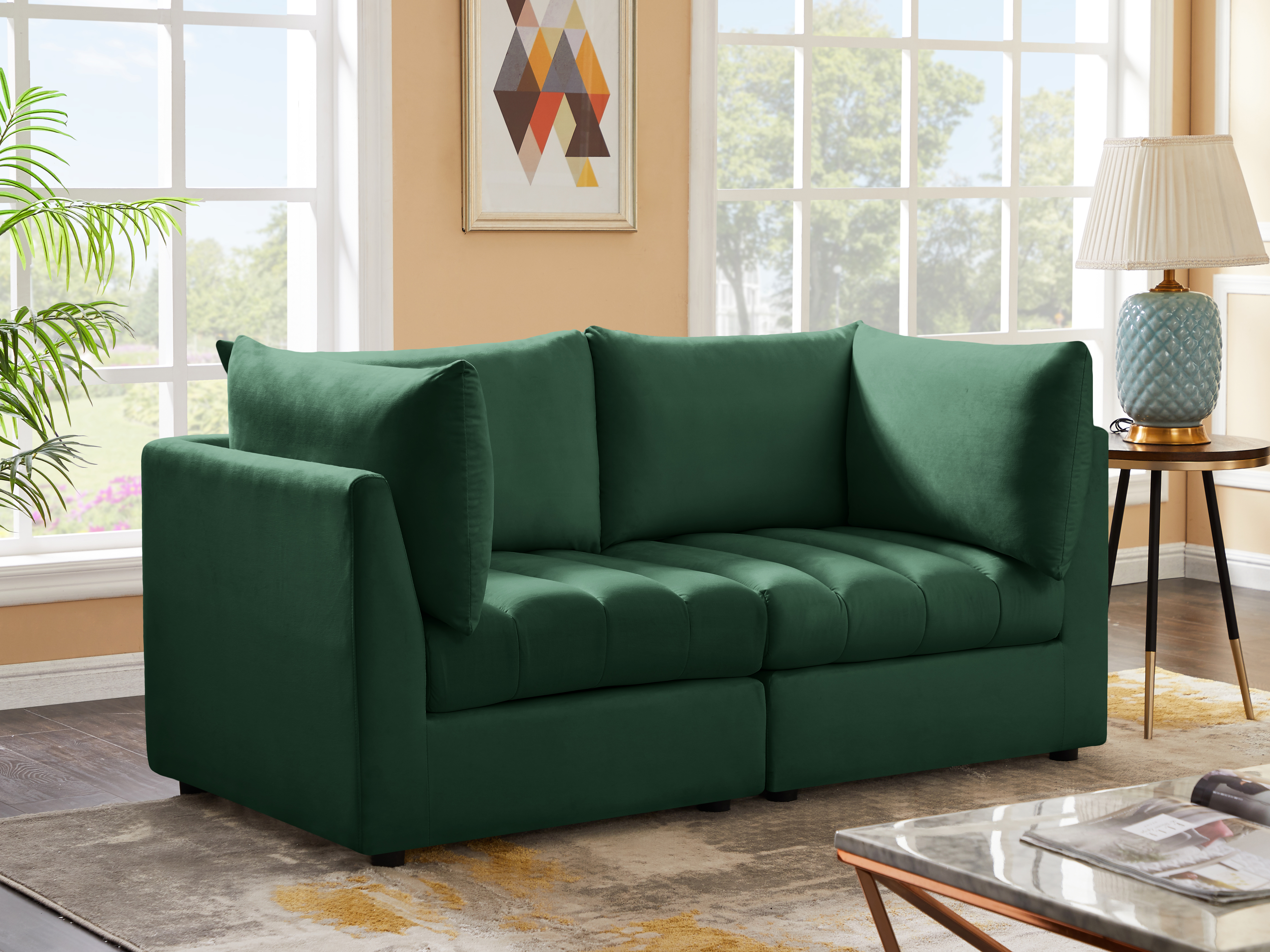 Jacob Velvet Modular Sofa