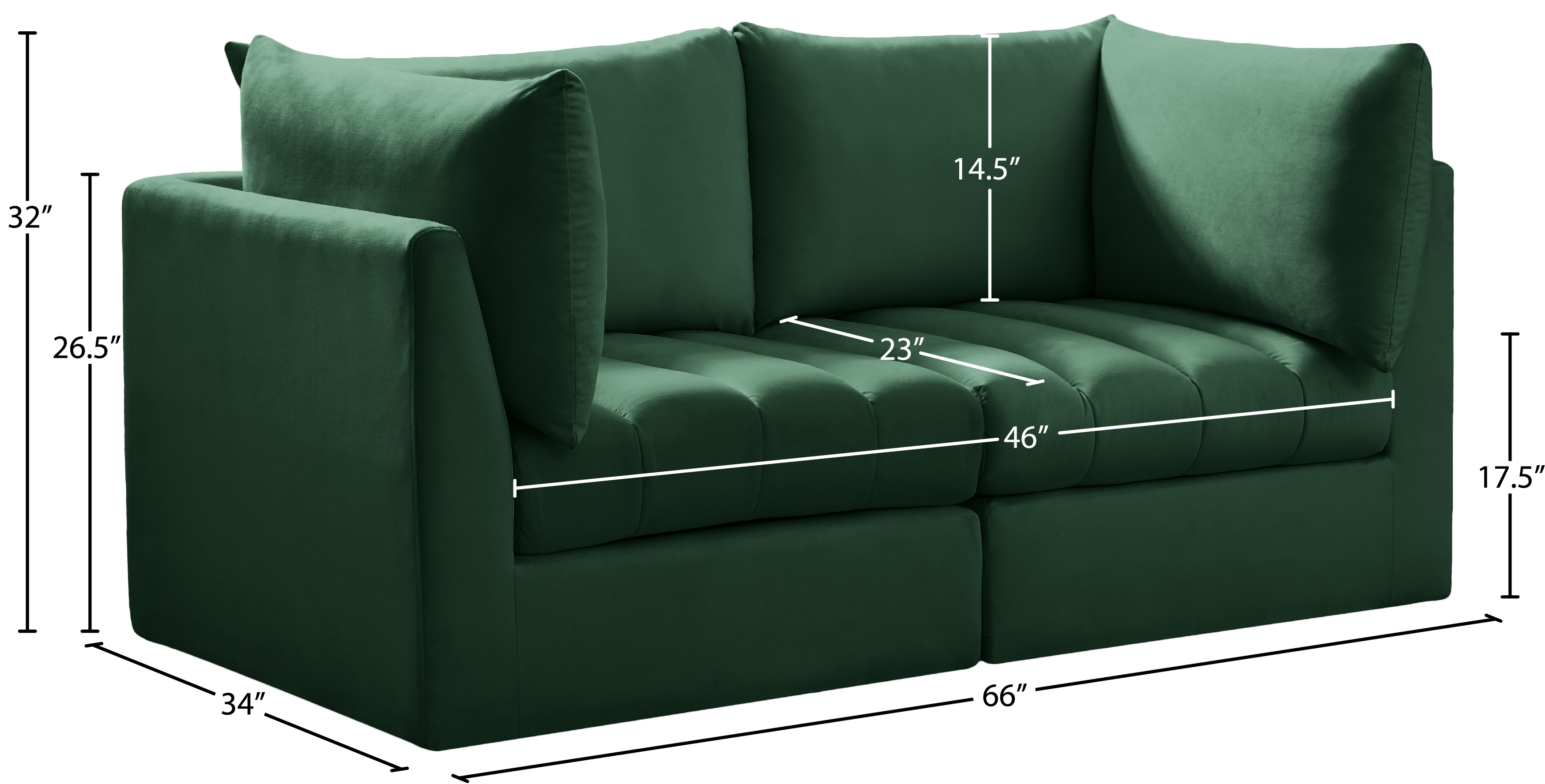 Jacob Velvet Modular Sofa