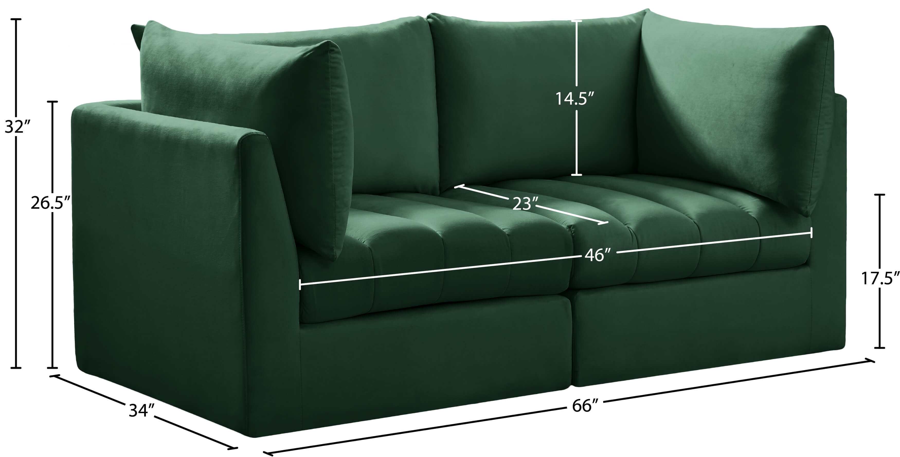 Jacob Velvet Modular Sofa