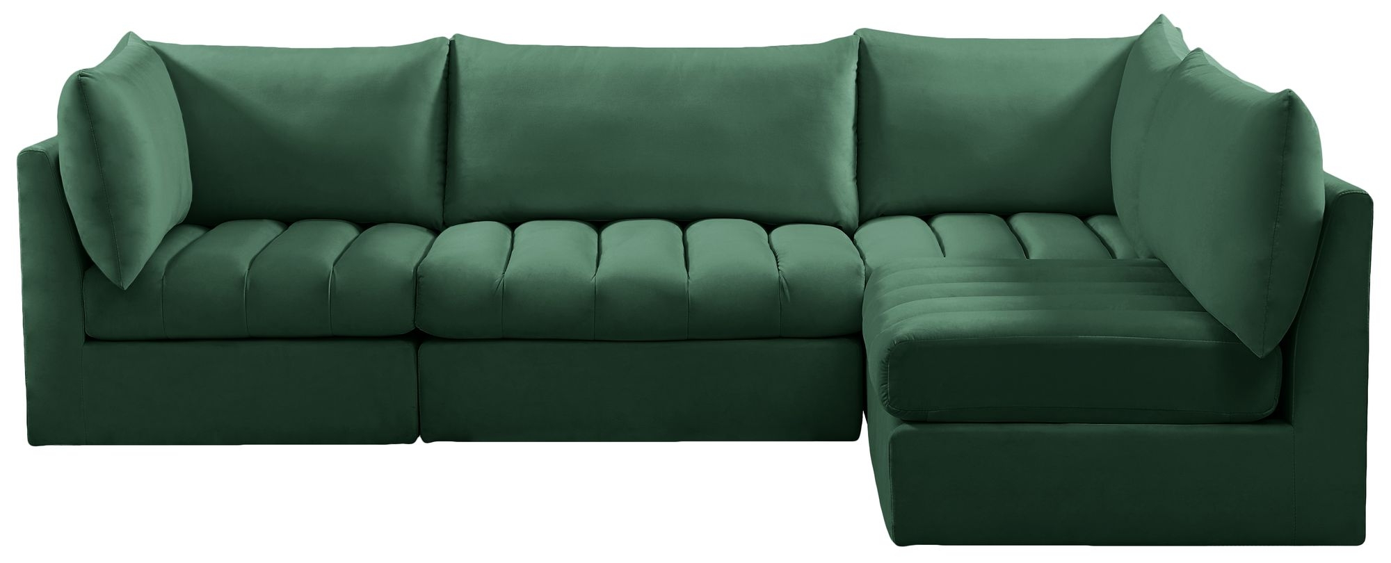 Jacob 103" 4-Piece Velvet Modular Sectional