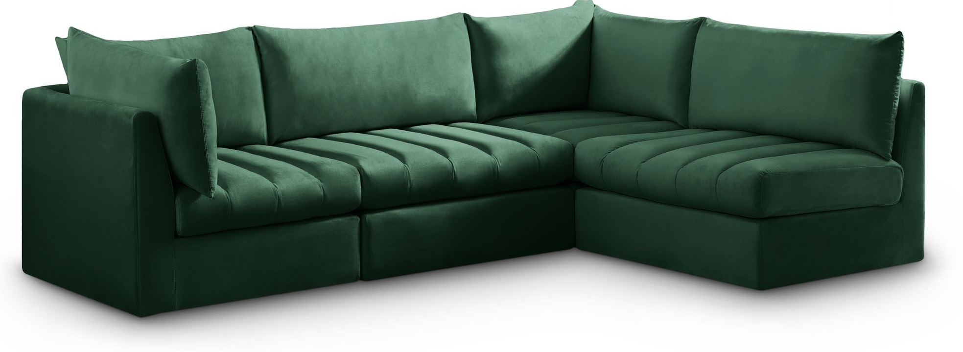 Jacob 103" 4-Piece Velvet Modular Sectional