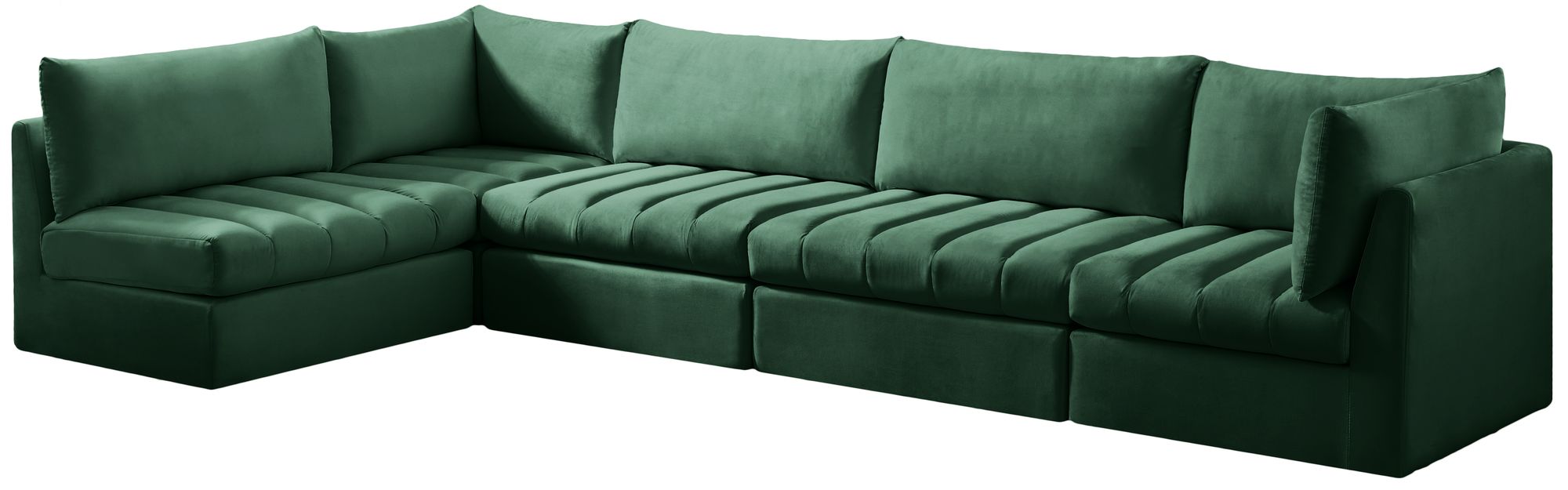 Jacob 140" 5-Piece Velvet Modular Sectional