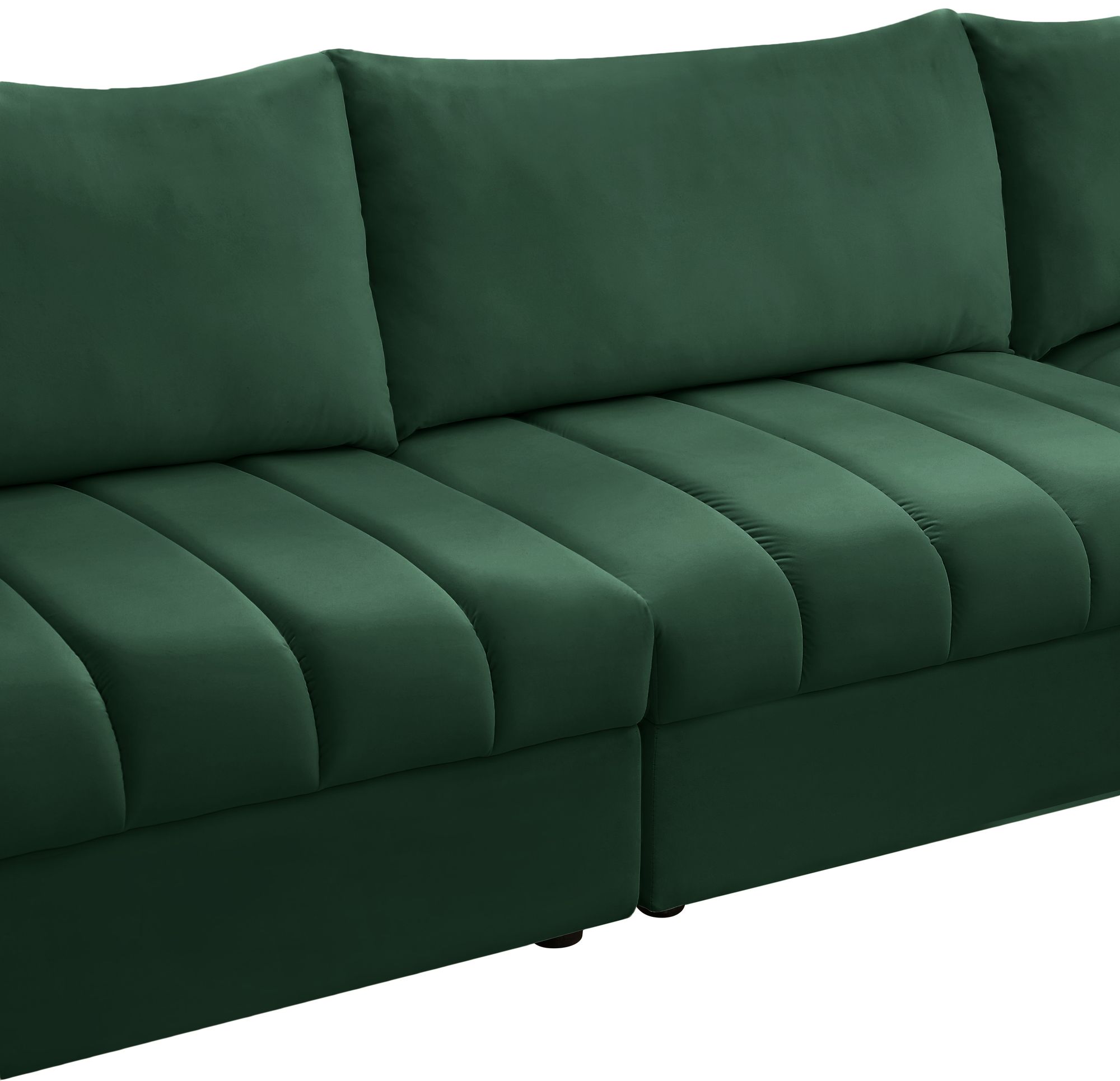 Jacob 140" 5-Piece Velvet Modular Sectional
