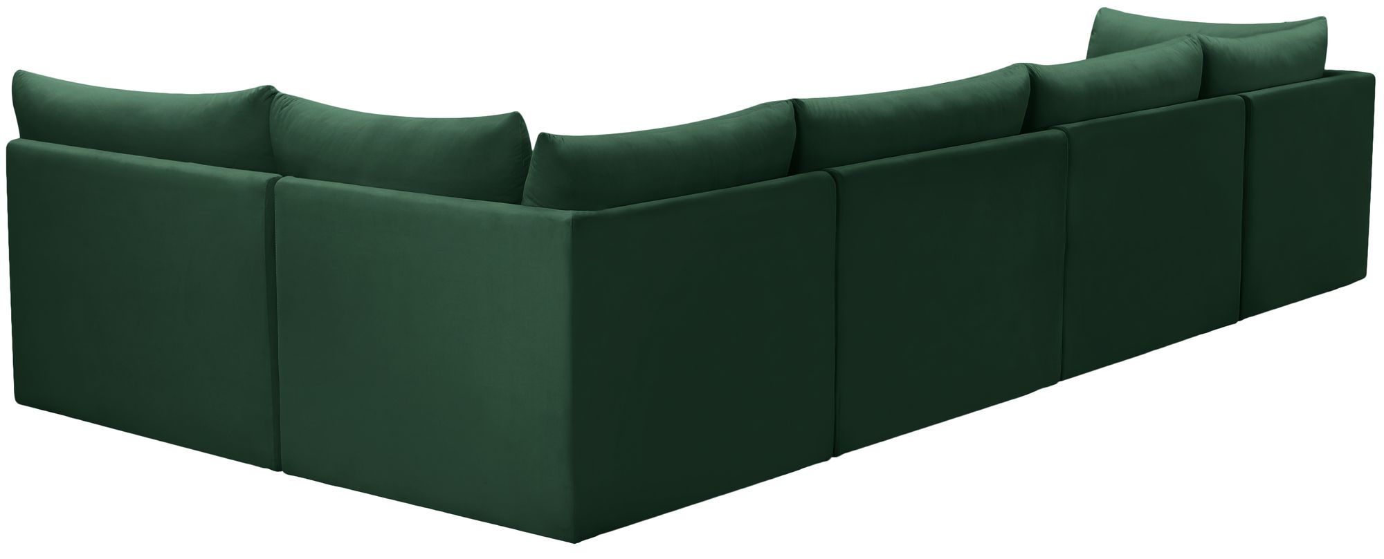 Jacob 140" 5-Piece Velvet Modular Sectional