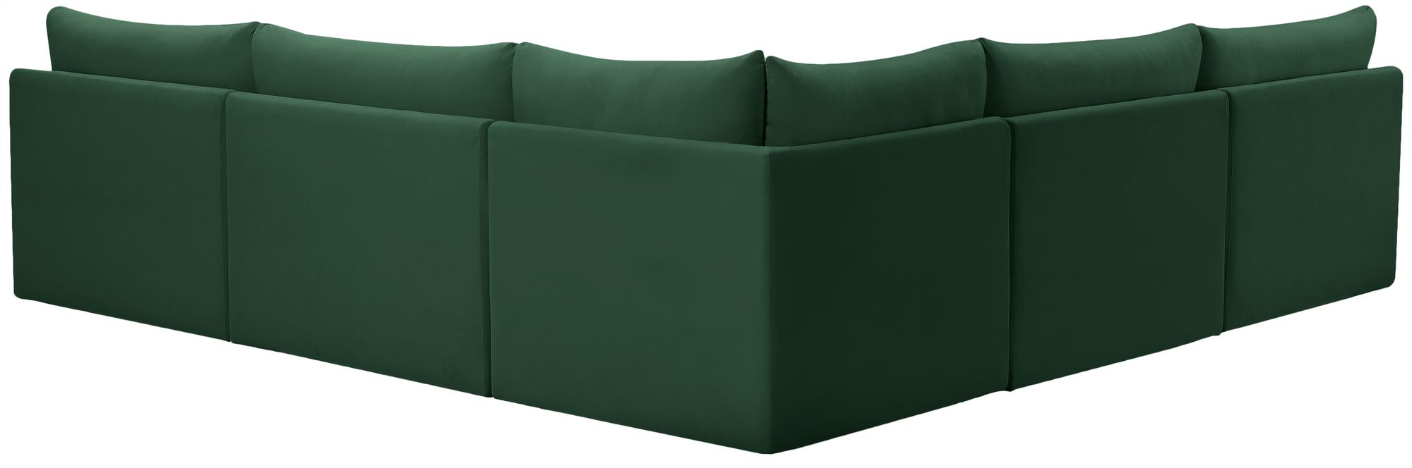 Jacob 107" 5-Piece Velvet Modular Sectional
