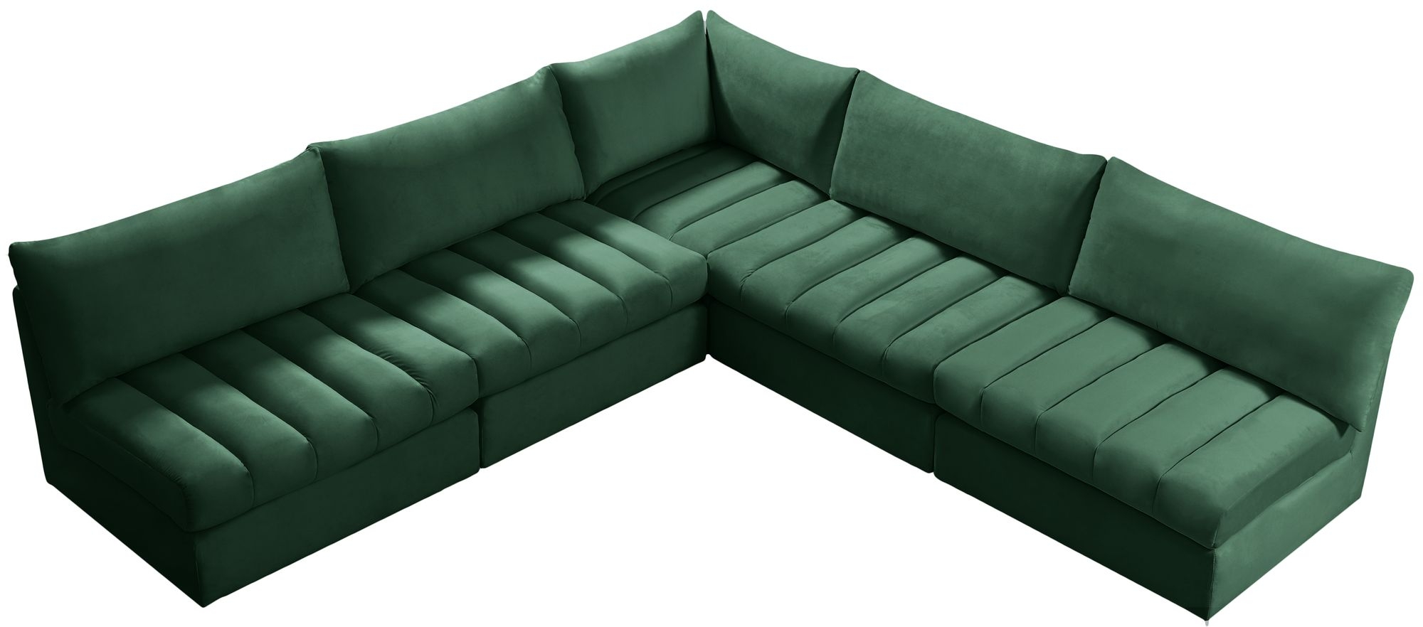 Jacob 107" 5-Piece Velvet Modular Sectional