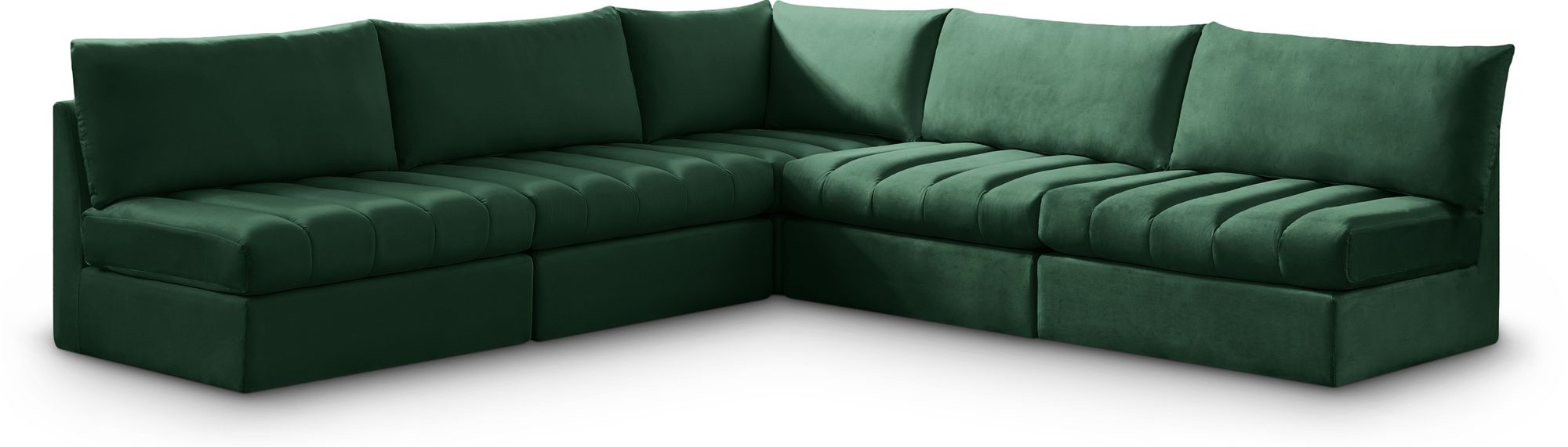 Jacob 107" 5-Piece Velvet Modular Sectional