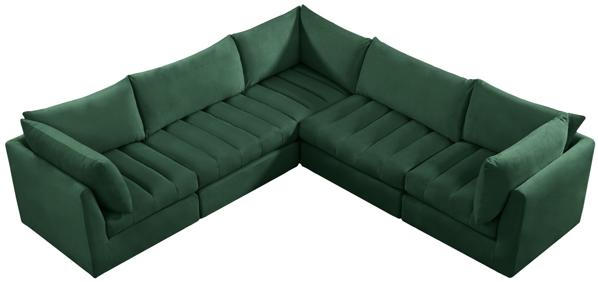 Jacob 103" 5-Piece Velvet Modular Sectional