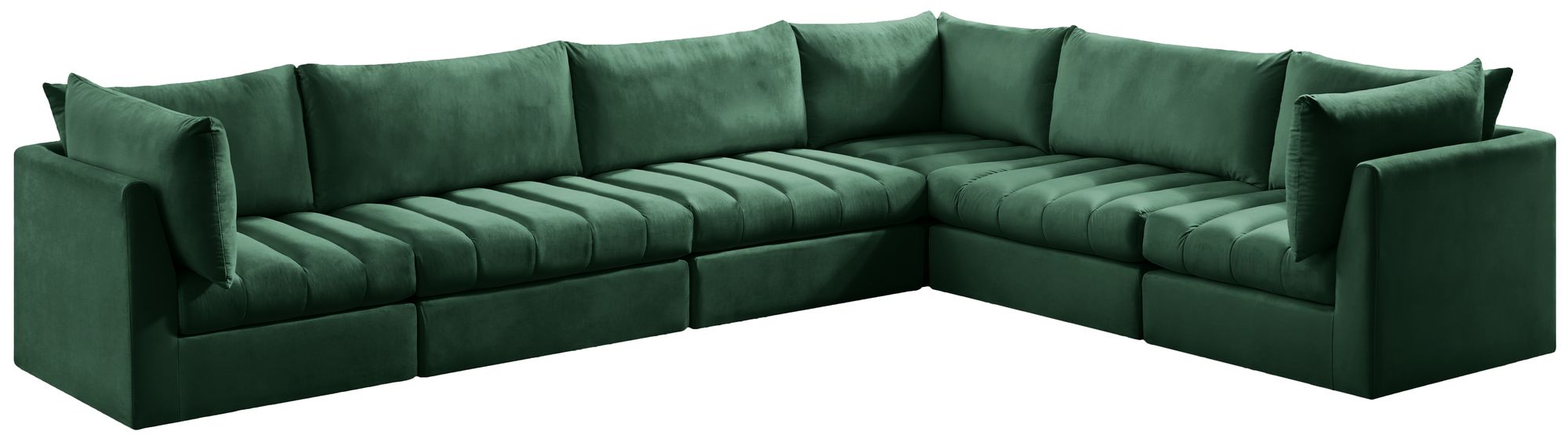 Jacob 140" 6-Piece Velvet Modular Sectional