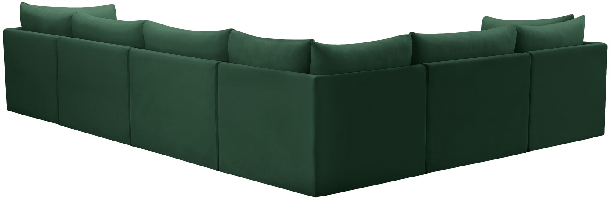 Jacob 140" 6-Piece Velvet Modular Sectional