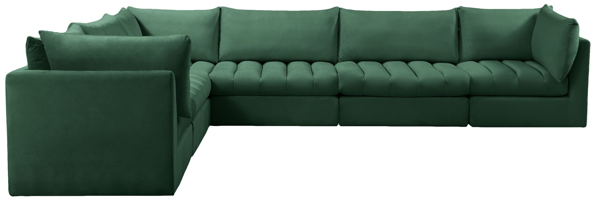 Jacob 140" 6-Piece Velvet Modular Sectional