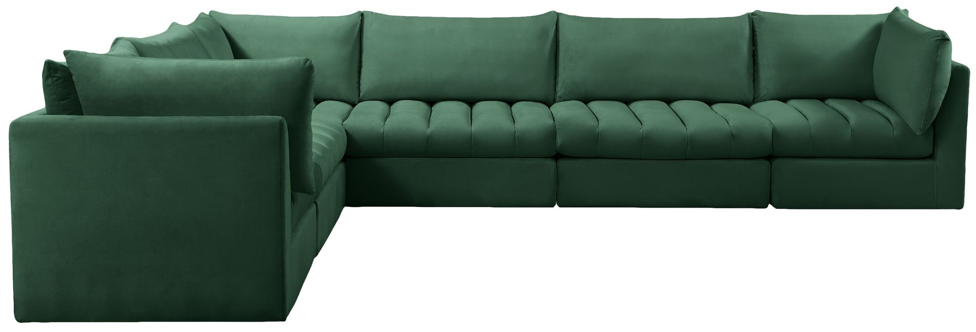Jacob 140" 6-Piece Velvet Modular Sectional