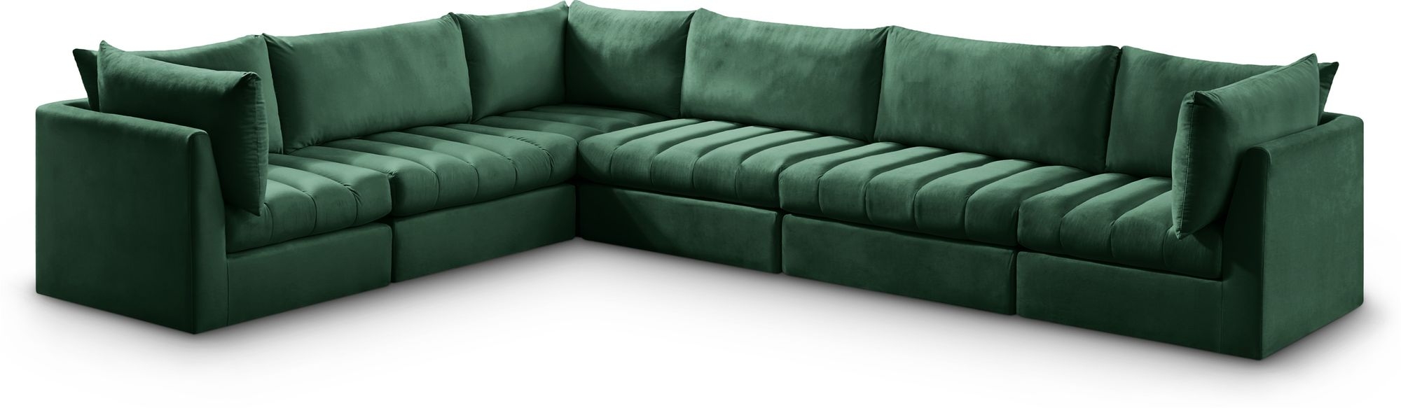 Jacob 140" 6-Piece Velvet Modular Sectional