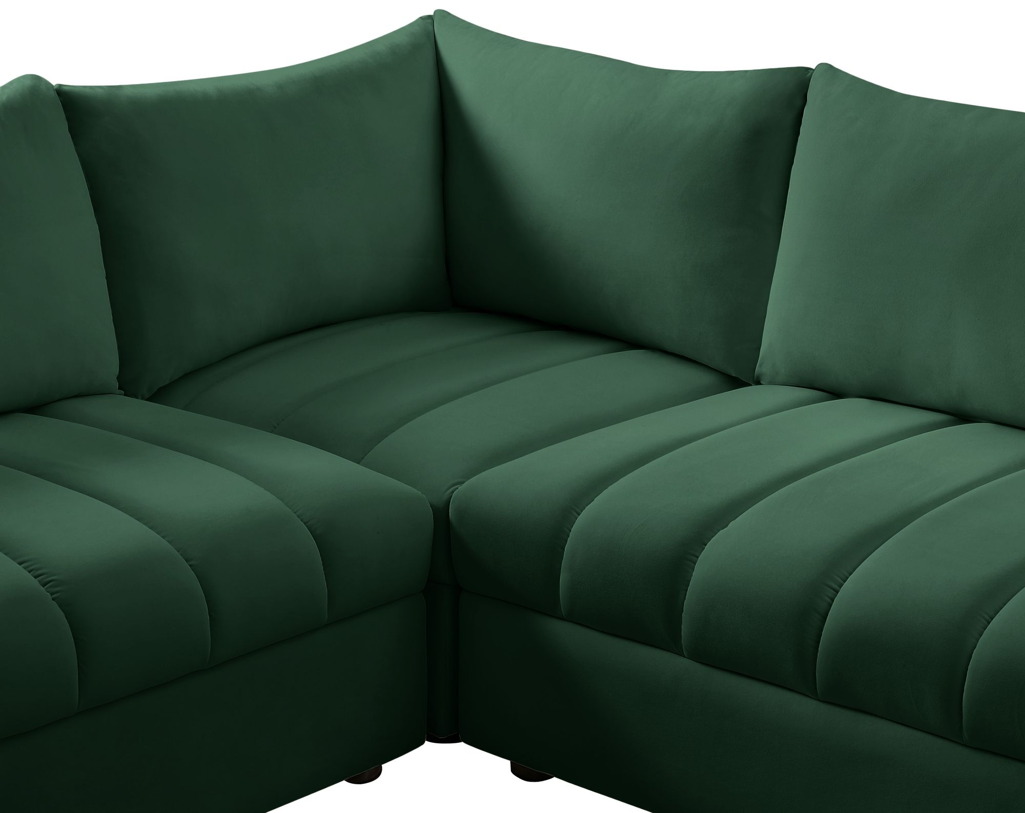 Jacob 140" 8-Piece Velvet Modular U-Shape Sectional