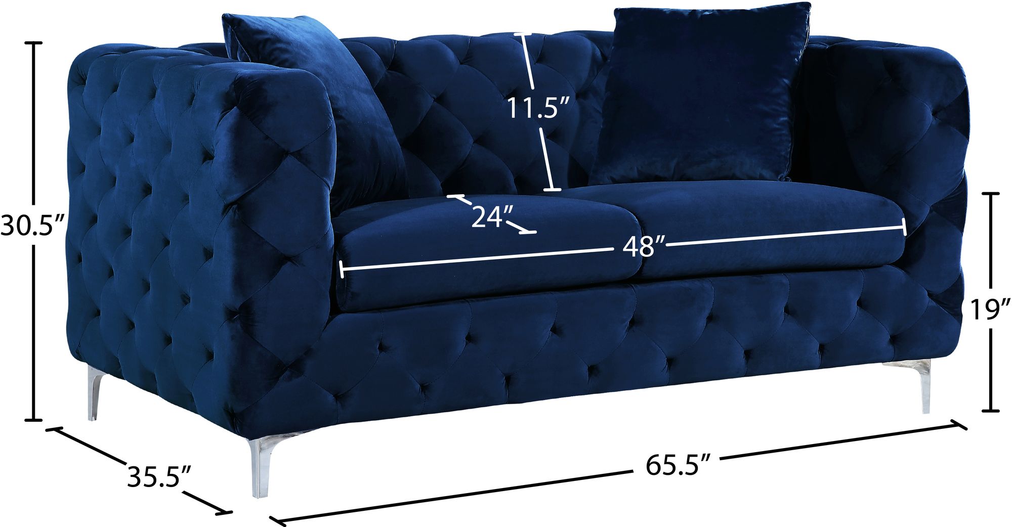 Scarlett Velvet Loveseat