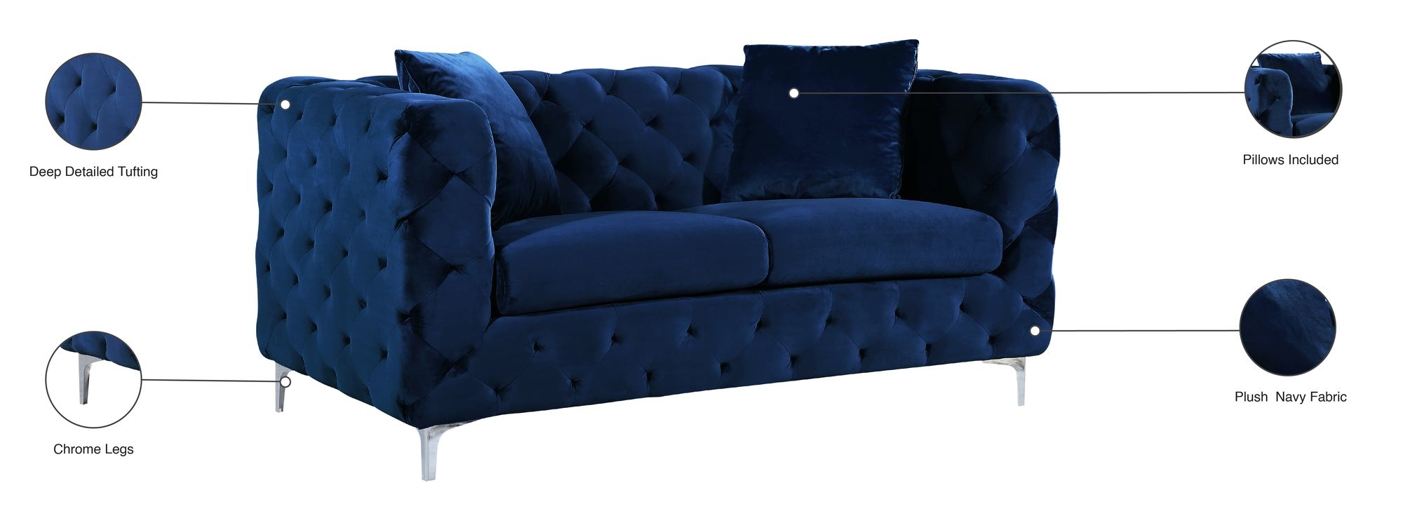 Scarlett Velvet Loveseat
