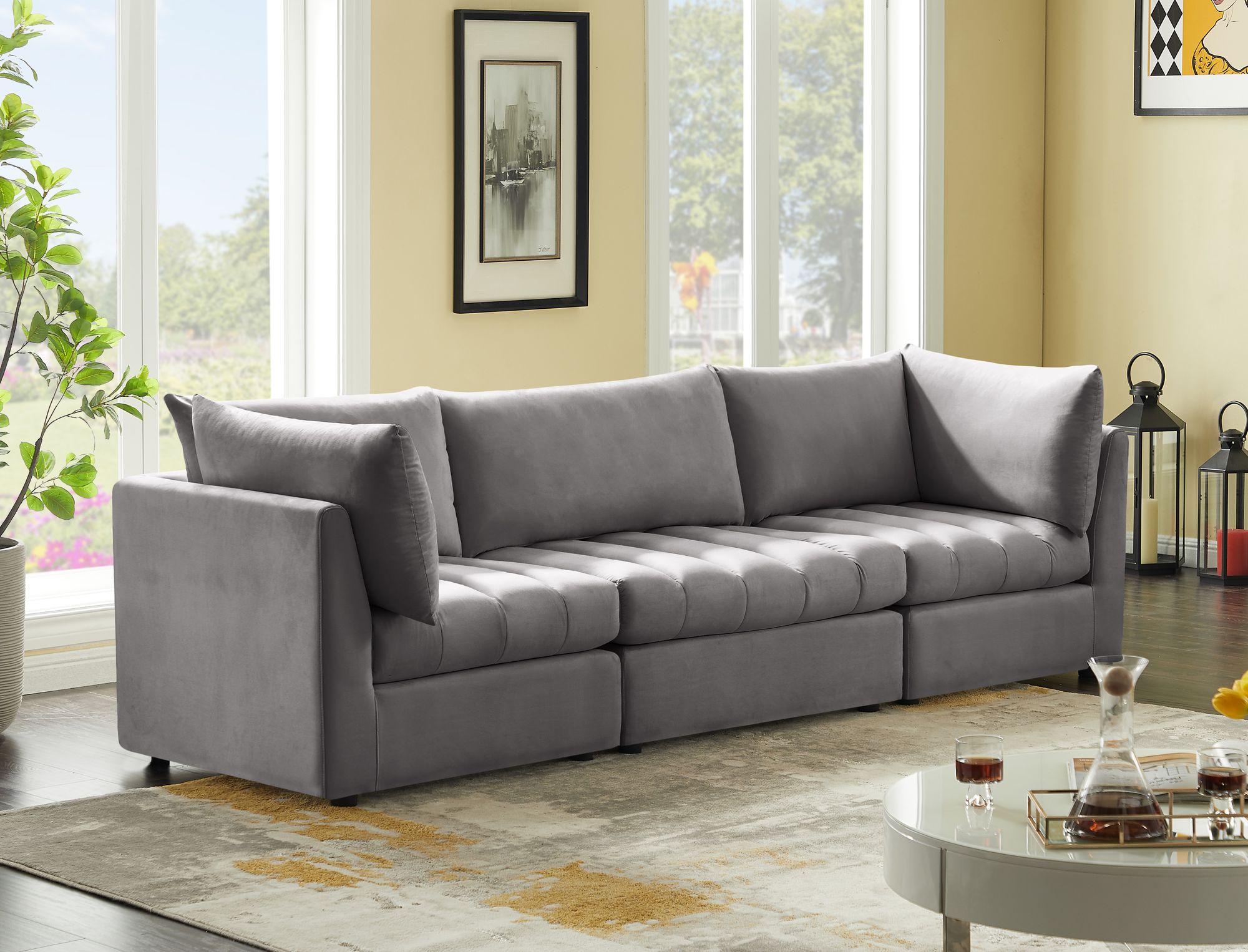 Jacob 103" Velvet Modular Sofa