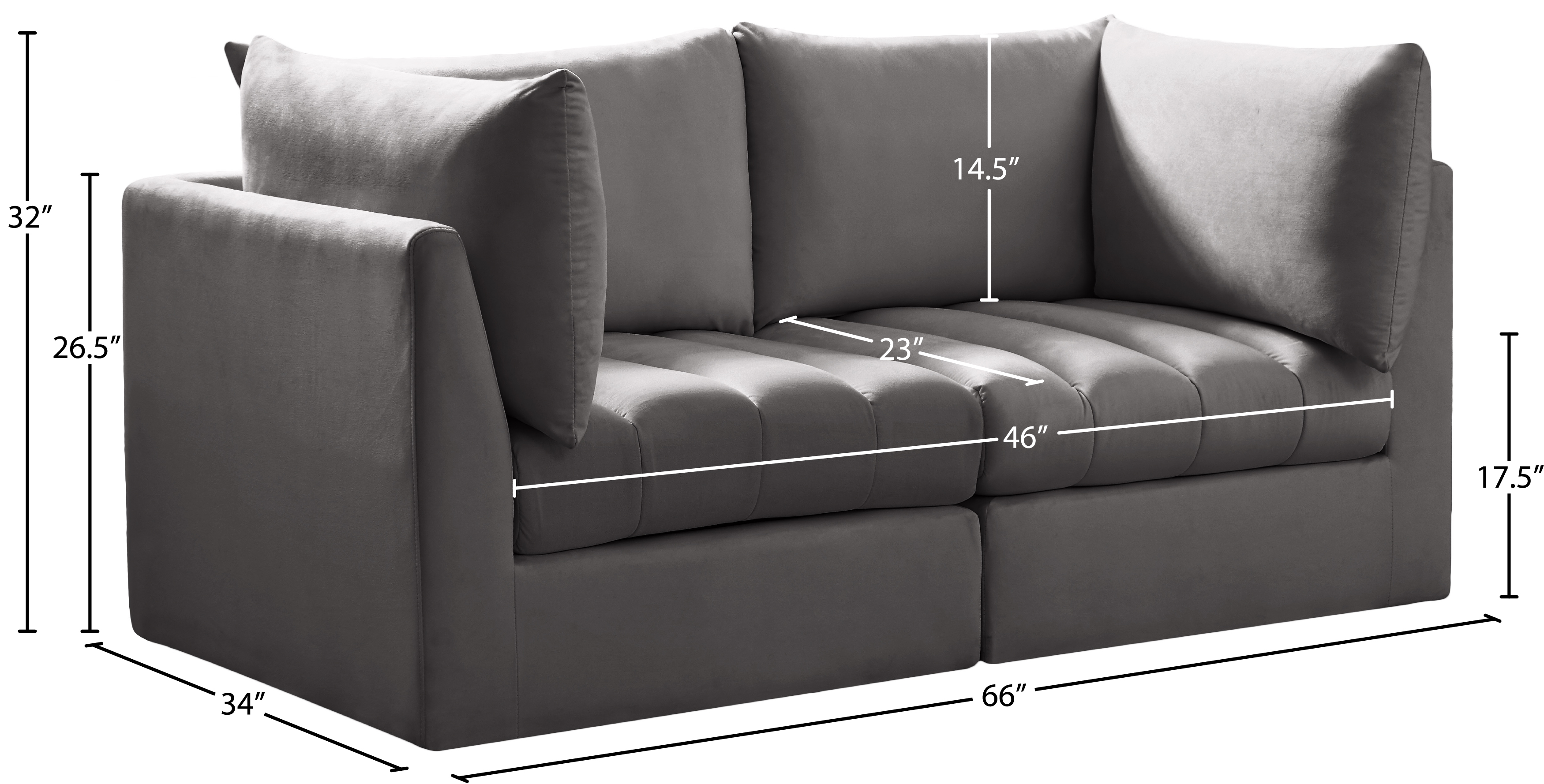 Jacob Velvet Modular Sofa