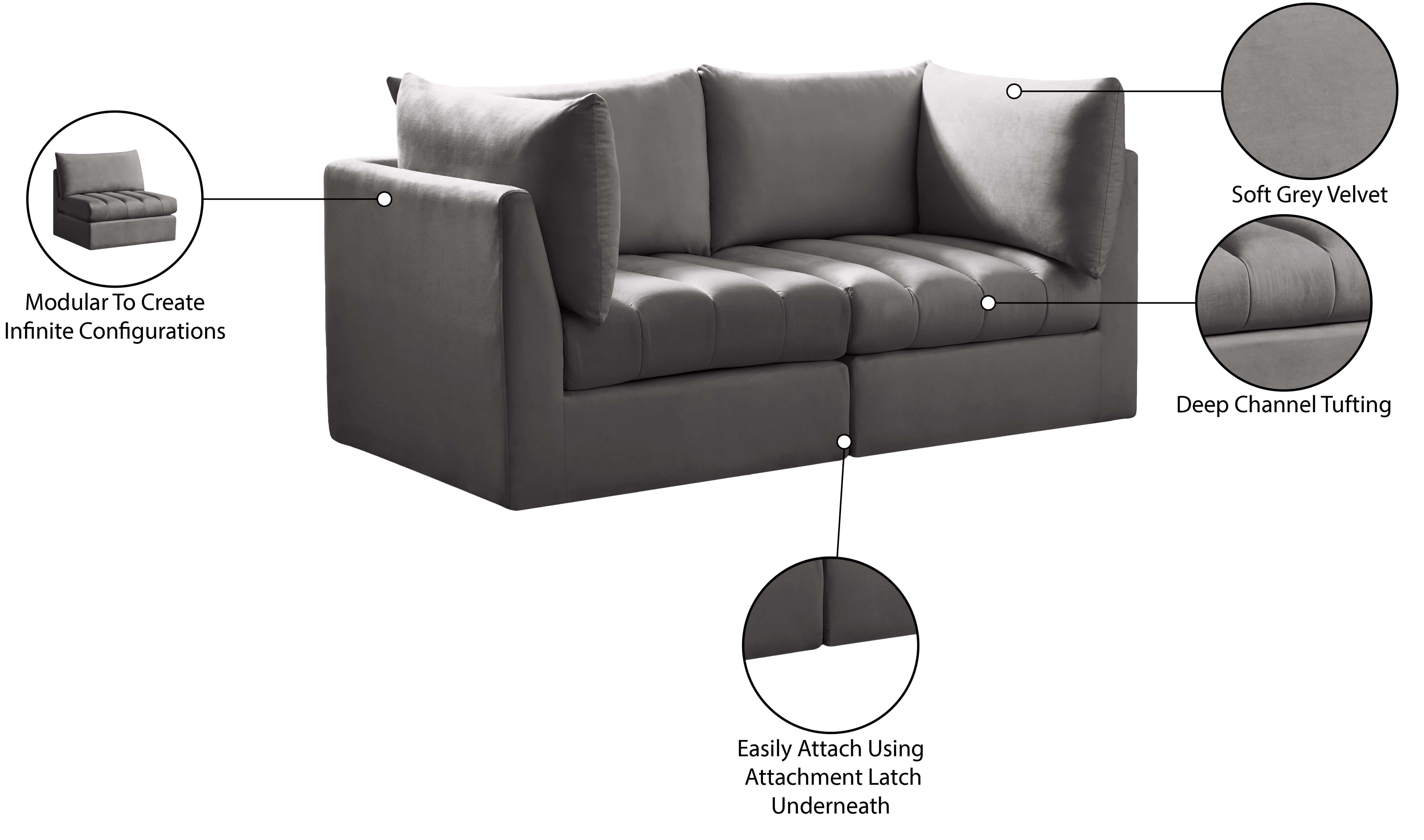 Jacob Velvet Modular Sofa
