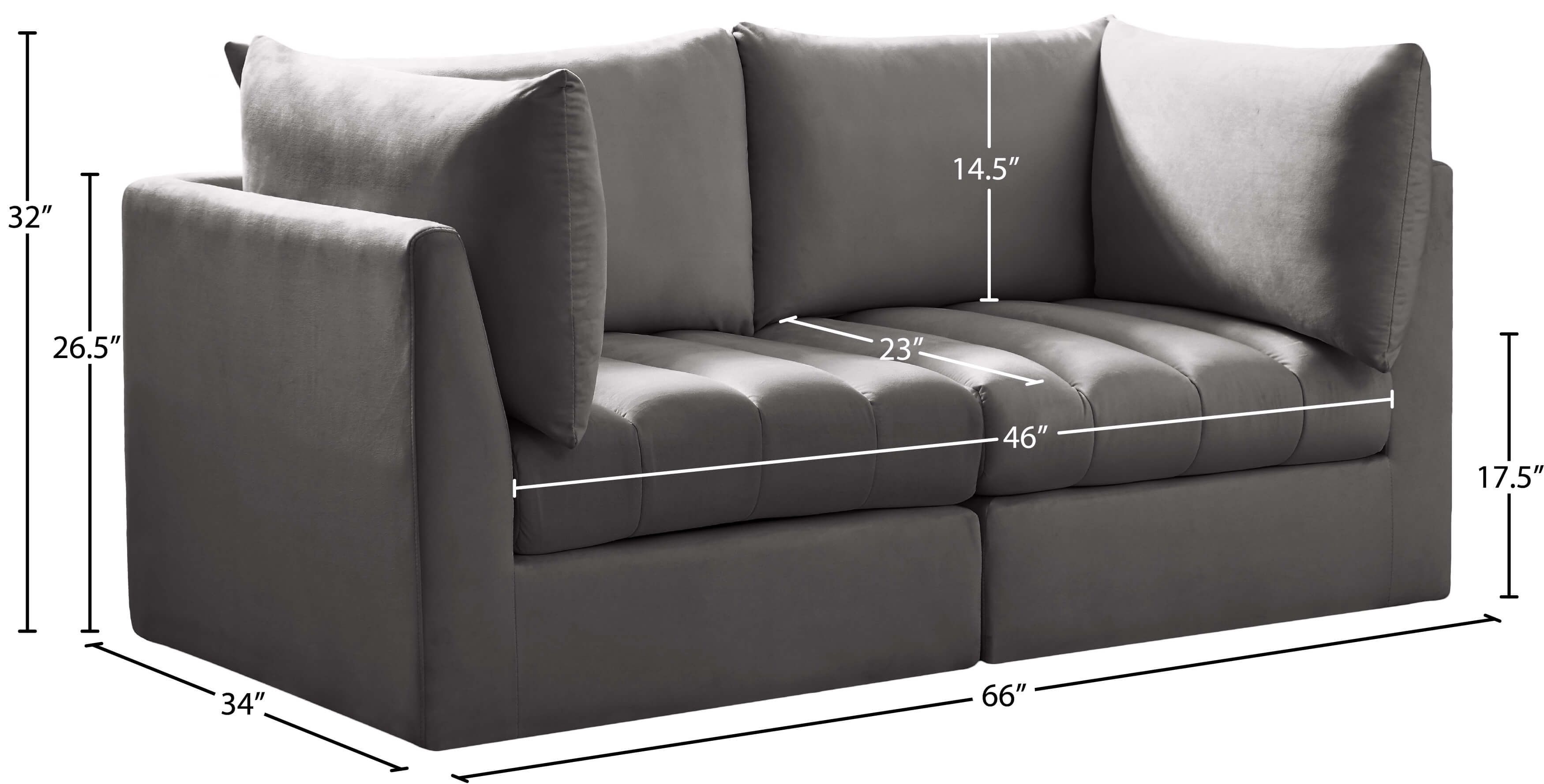Jacob Velvet Modular Sofa