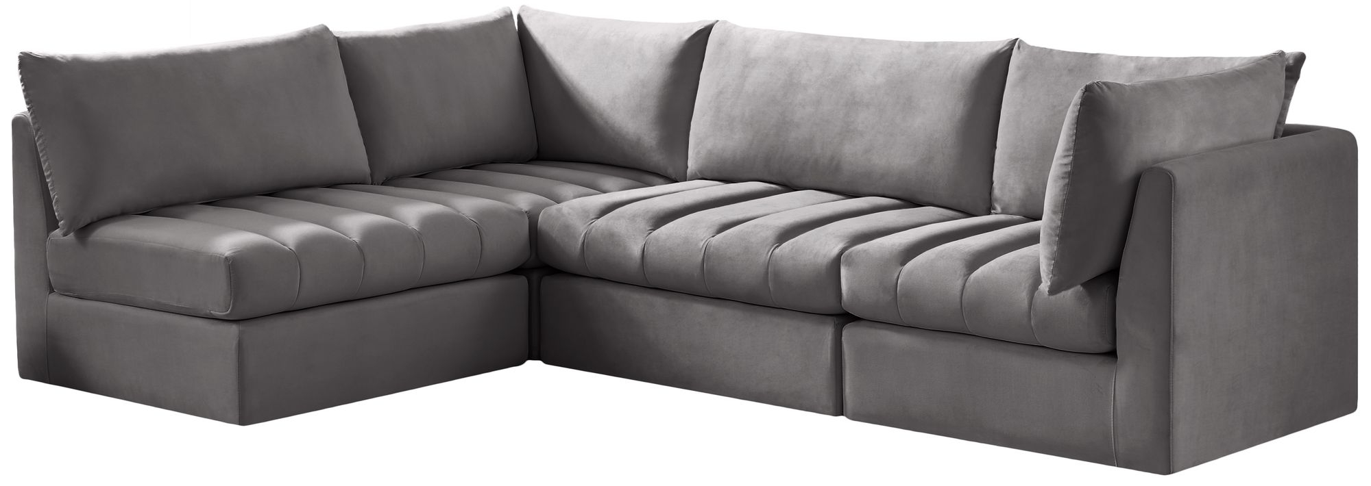 Jacob 103" 4-Piece Velvet Modular Sectional
