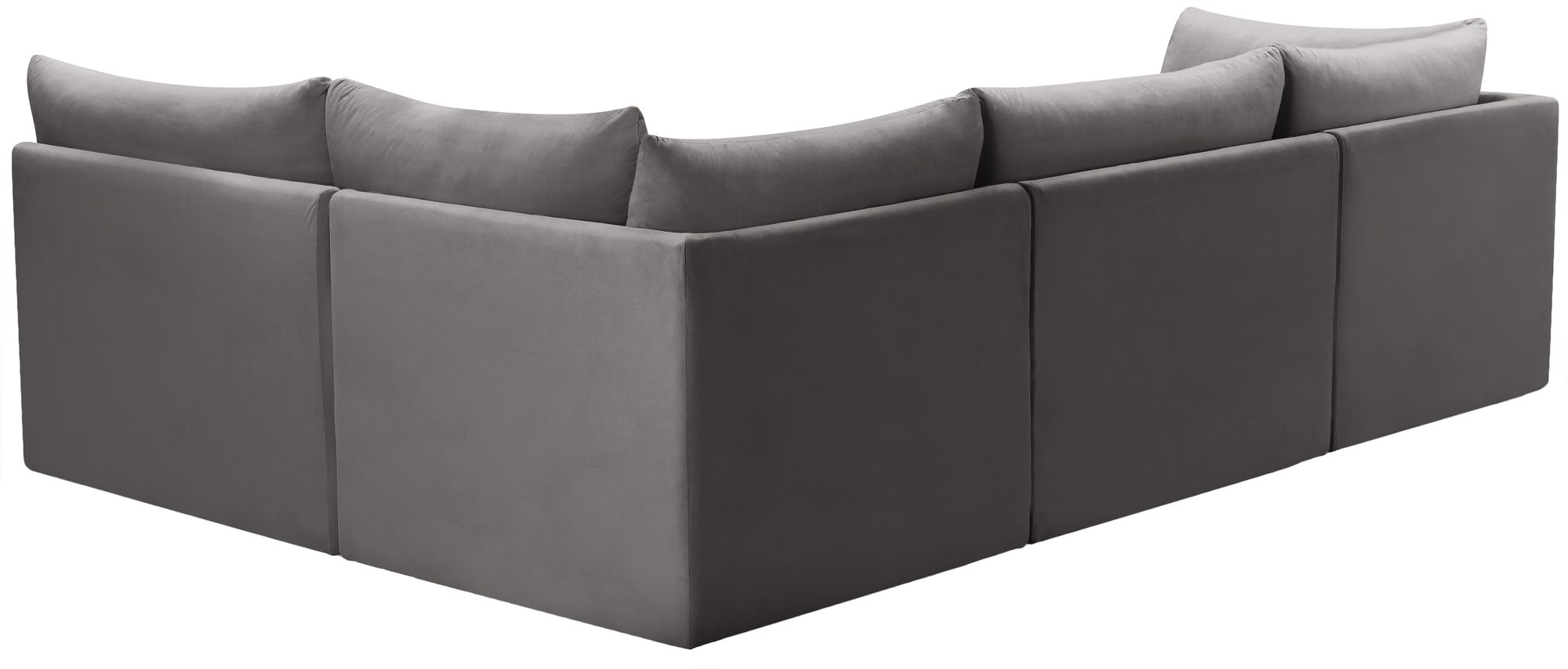 Jacob 103" 4-Piece Velvet Modular Sectional