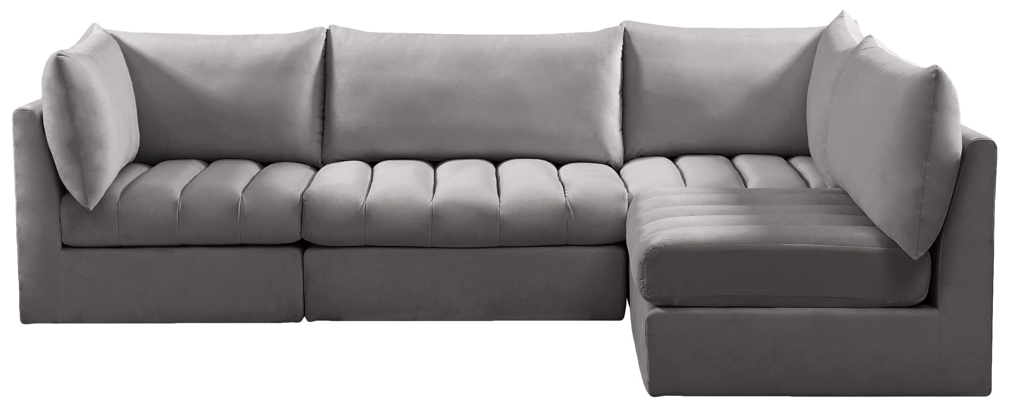 Jacob 103" 4-Piece Velvet Modular Sectional